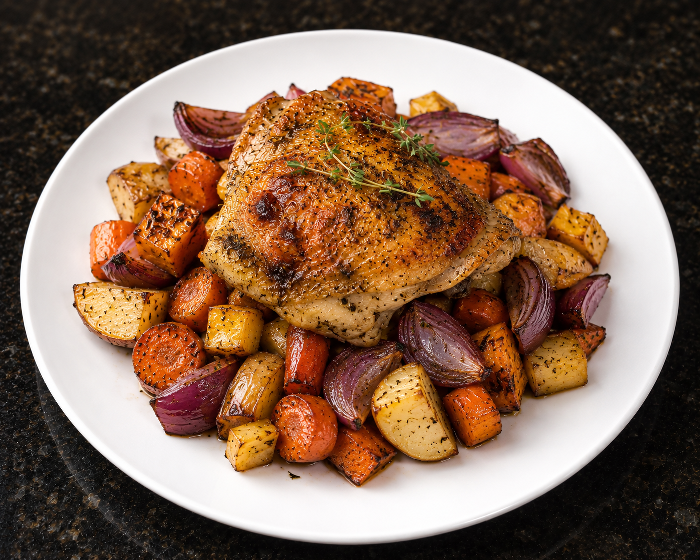 Lemon Herb Chicken with Root Vegetables
