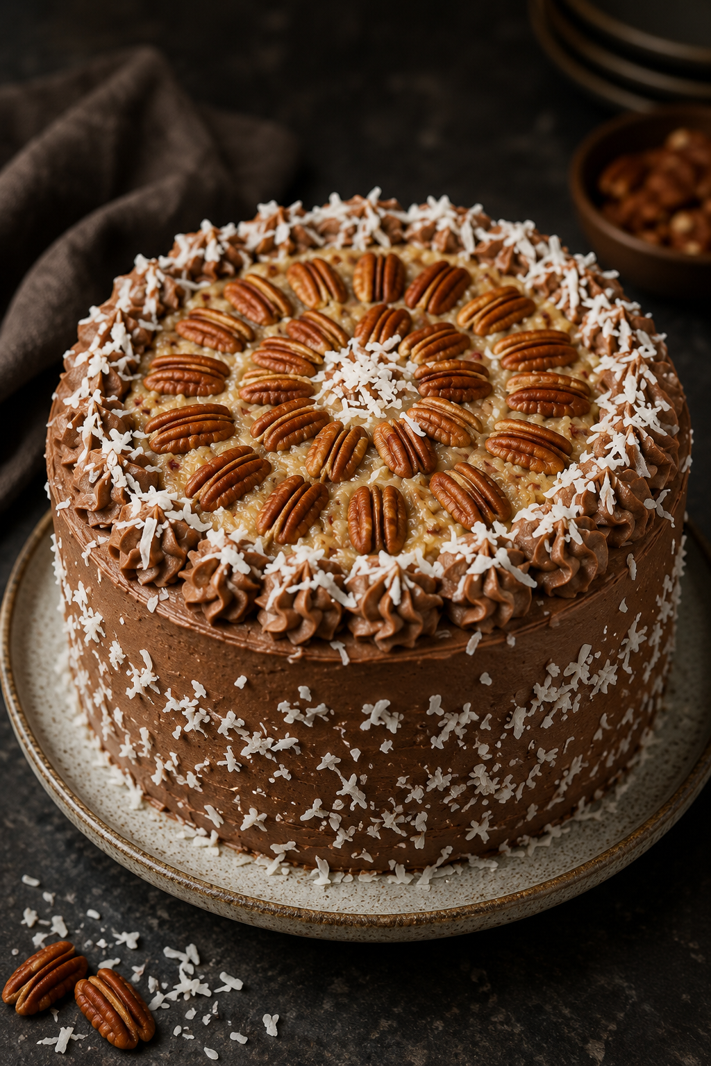 German Chocolate Cake – From Scratch (2 x 9-Inch Pans)