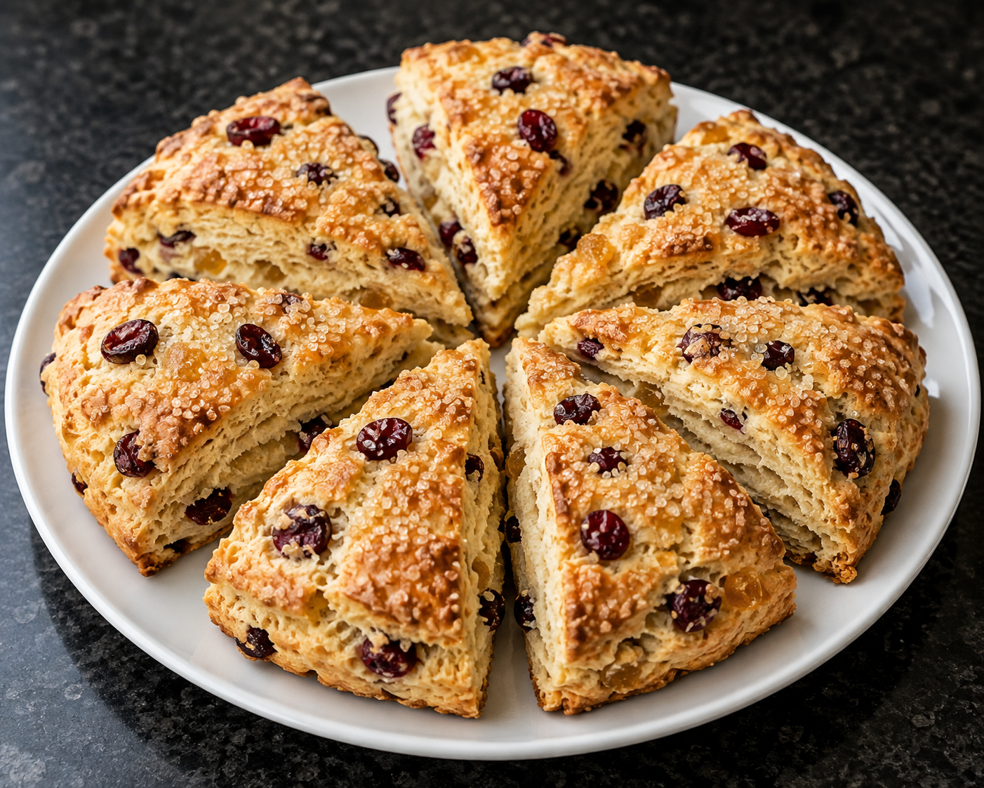 Cranberry Ginger Cream Scones (GF can be made as well)